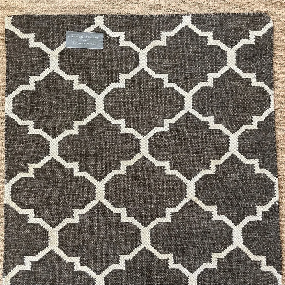 Ben Soleimani for Restoration Hardware Moroccan Tile Flat Weave Accent Rug 3x5’